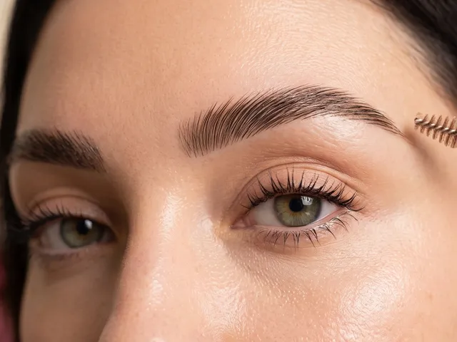 Laminated brows with hair brushed up and set, at Niospa Orlando