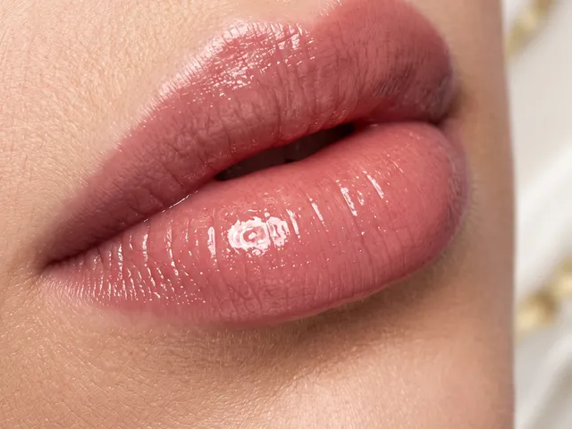 Lip blush lips with soft, natural diffused color done at Niospa, Orlando